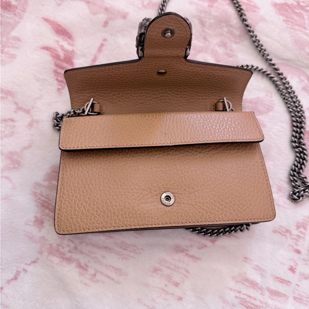 Gucci Beige Leather Mini Bag with Chain - Picture 4 of 4